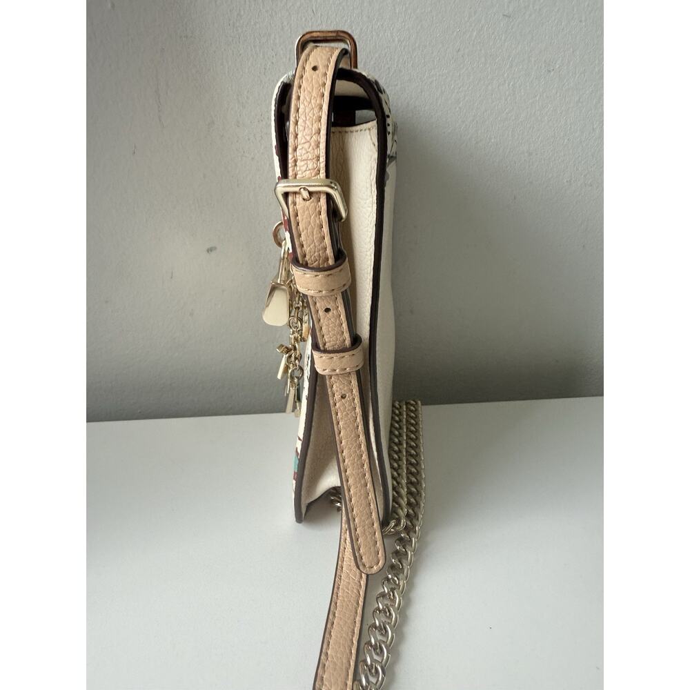 DKNY Elissa North South Crossbody Bag Graffiti Print Chain Strap EUC - Picture 5 of 10